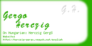gergo herczig business card